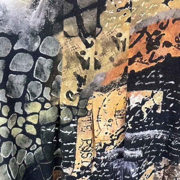 Simply Arts by Dolcezza Graphic Artistic Long Sleeve Tunic Blouse Size XXL - Picture 14 of 14